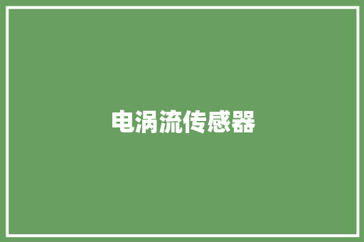 电涡流传感器