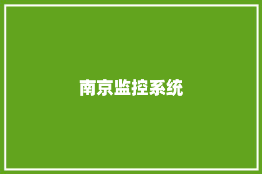 南京监控系统