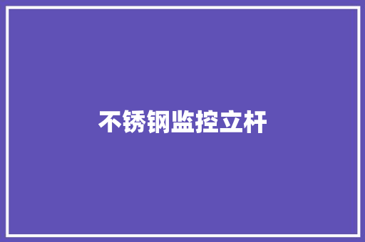 不锈钢监控立杆