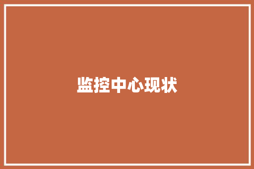 监控中心现状
