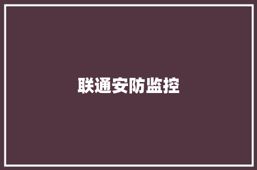 联通安防监控