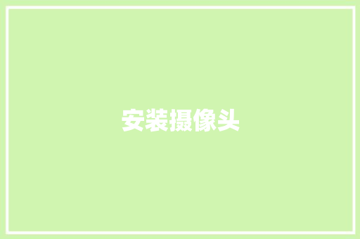安装摄像头