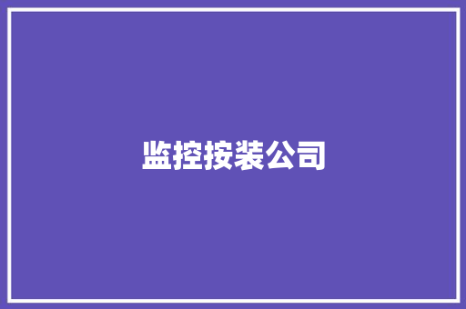 监控按装公司