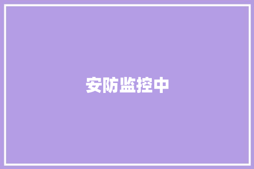 安防监控中