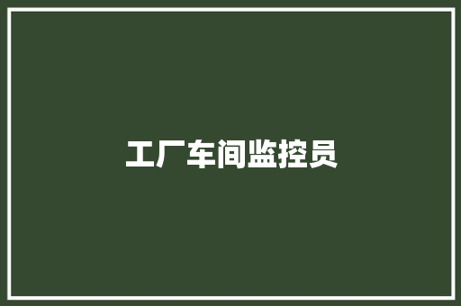 工厂车间监控员