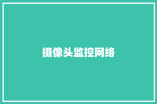 摄像头监控网络