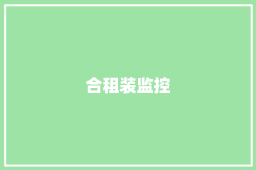 合租装监控