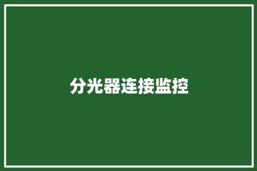 分光器连接监控