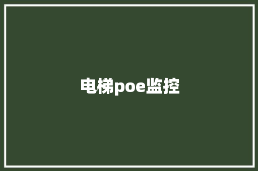 电梯poe监控
