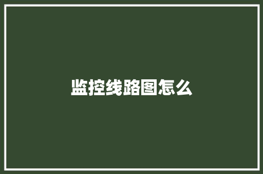 监控线路图怎么
