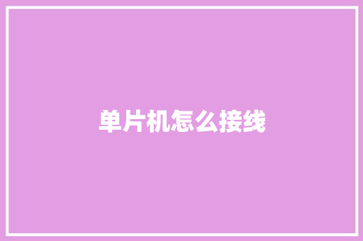 单片机怎么接线,按键精灵。