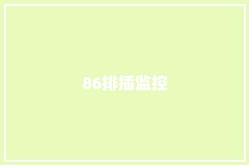 86排插监控