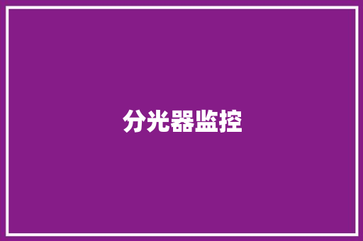 分光器监控,分光光度计。
