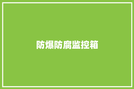 防爆防腐监控箱,防爆箱厂家排名。