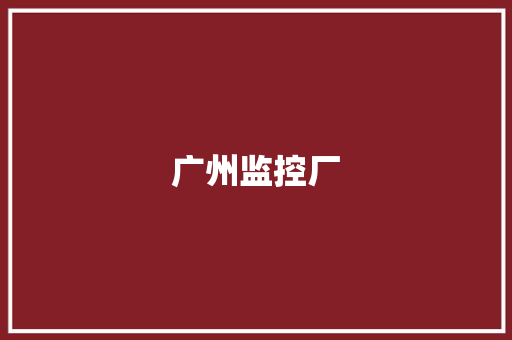 广州监控厂