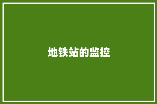 地铁站的监控