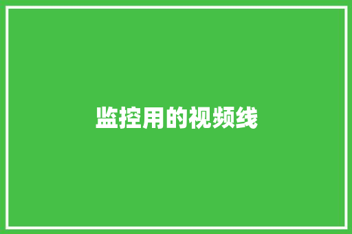 监控用的视频线