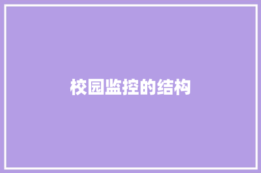 校园监控的结构