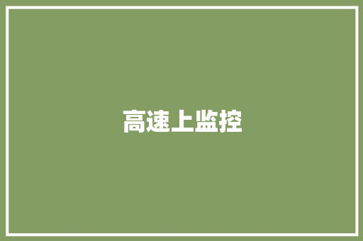 高速上监控