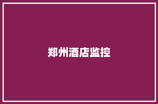 郑州酒店监控,隧道监测监控系统。