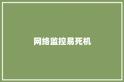 网络监控易死机