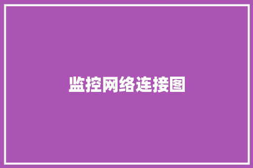 监控网络连接图,摄像机品牌前十名。