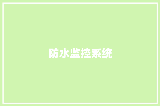 防水监控系统