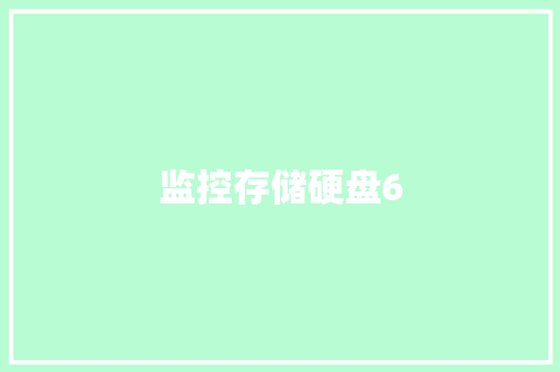 监控存储硬盘6