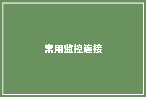 常用监控连接,监控安装公司。