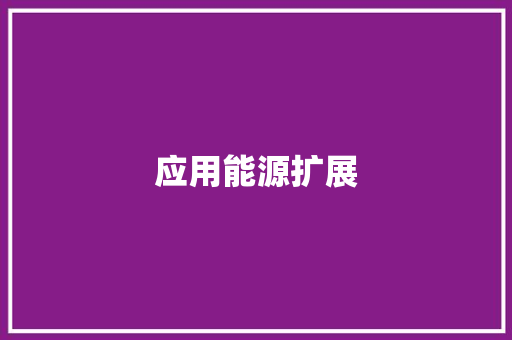 应用能源扩展,能源与动力工程。