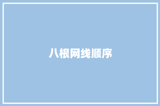 八根网线顺序,网线水晶头排线图片。