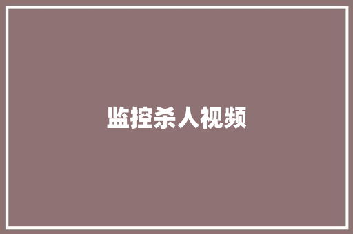 监控杀人视频