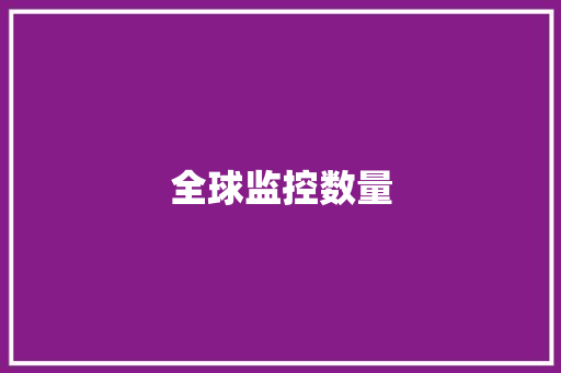 全球监控数量