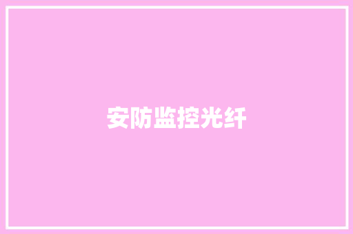 安防监控光纤