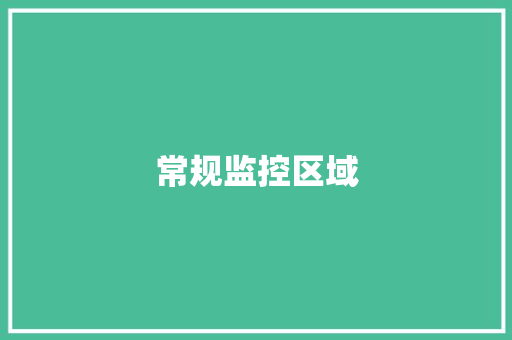 常规监控区域