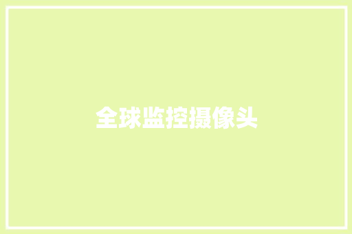 全球监控摄像头