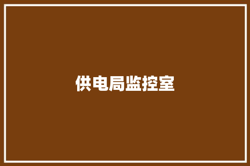 供电局监控室