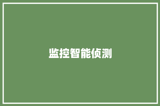 监控智能侦测
