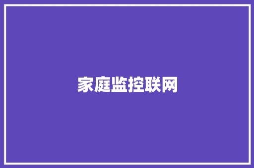 家庭监控联网