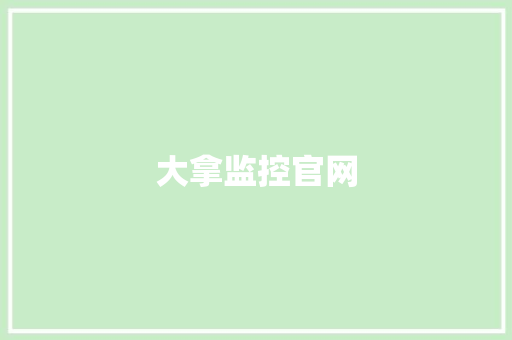 大拿监控官网