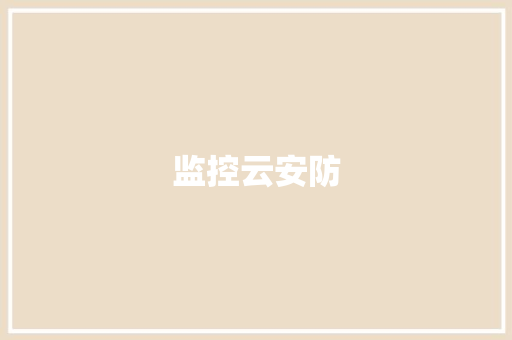 监控云安防