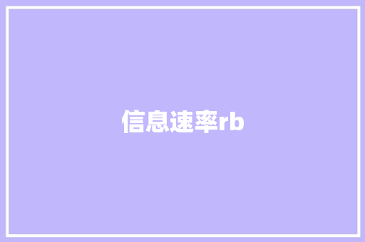 信息速率rb