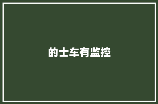 的士车有监控