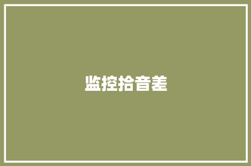 监控拾音差