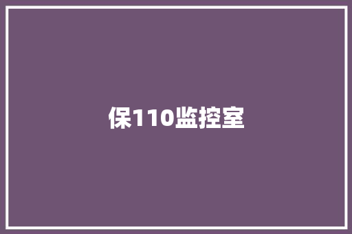 保110监控室