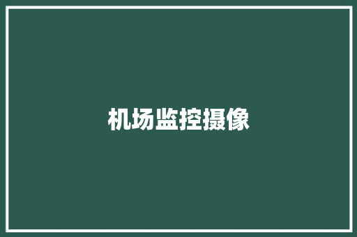 机场监控摄像