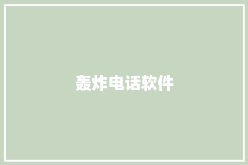 轰炸电话软件