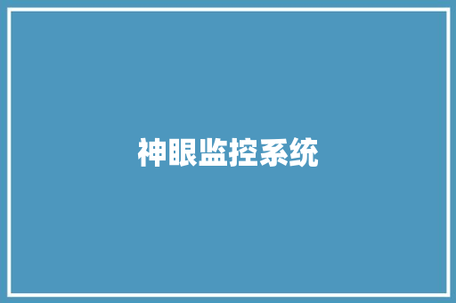 神眼监控系统,摄像头监控哪个品牌好。