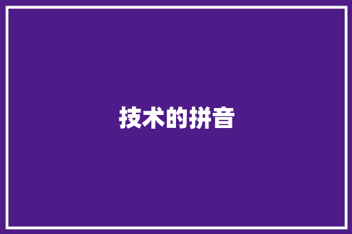 技术的拼音