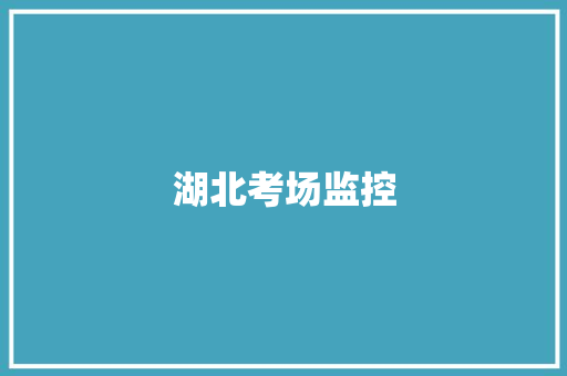 湖北考场监控